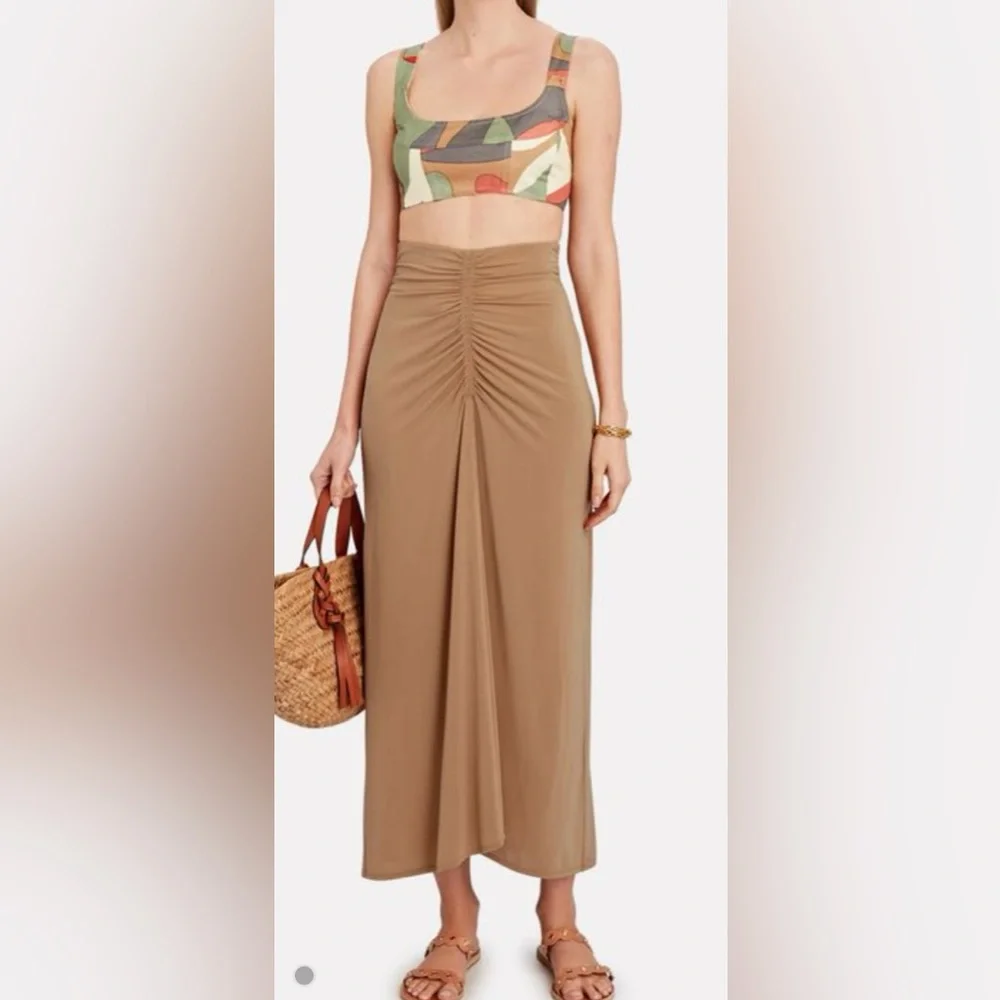A.L.C. Tan Midi Skirt